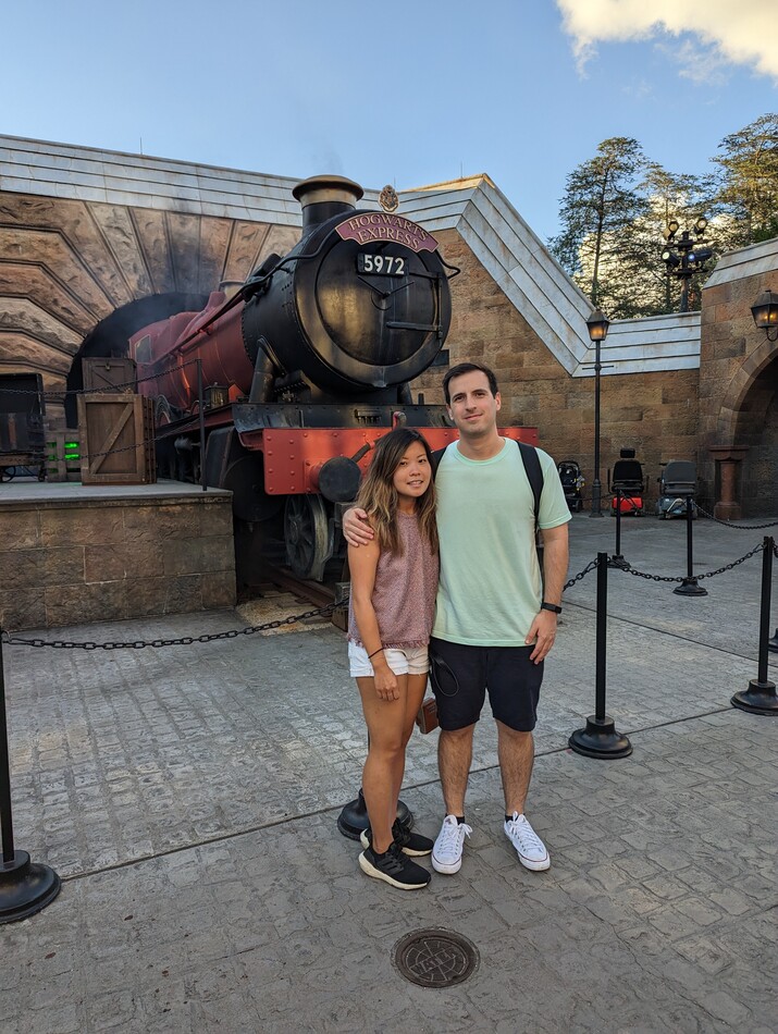 Jose and Kirsten in the Universal Studios